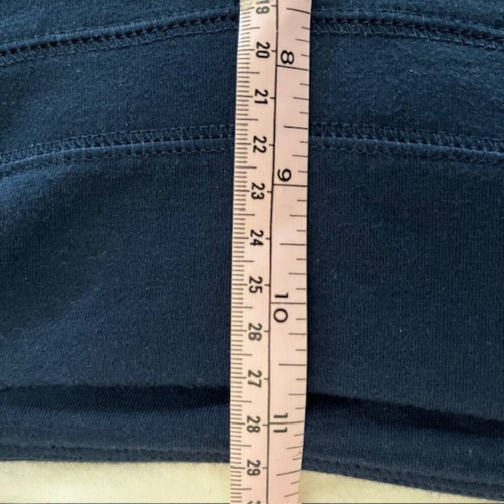 CAbi zippered hoodie/pants, Navy, Sz M, capri/ankle length pants, brass snaps - Picture 8 of 14